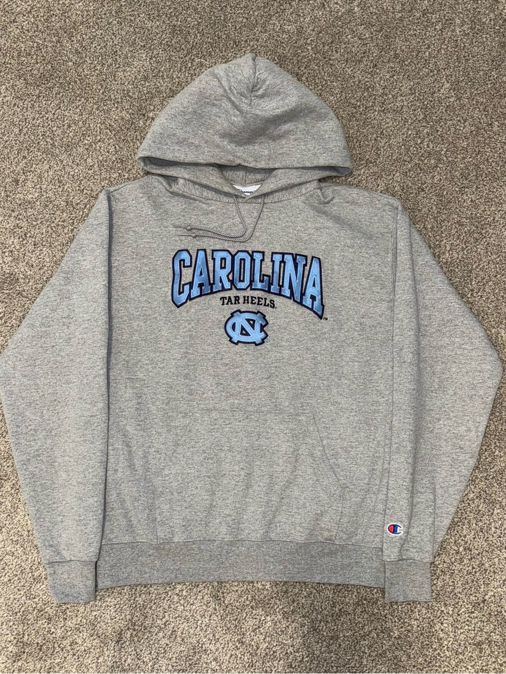 Champion Carolina Tar Heels Gray Hoodie Sweatshirt
